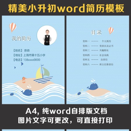 小升初简历