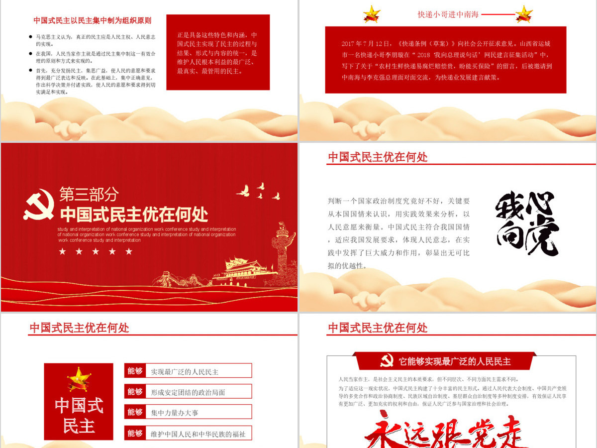 党政党建党课中国式民主为什么符合国情主题PPT模板