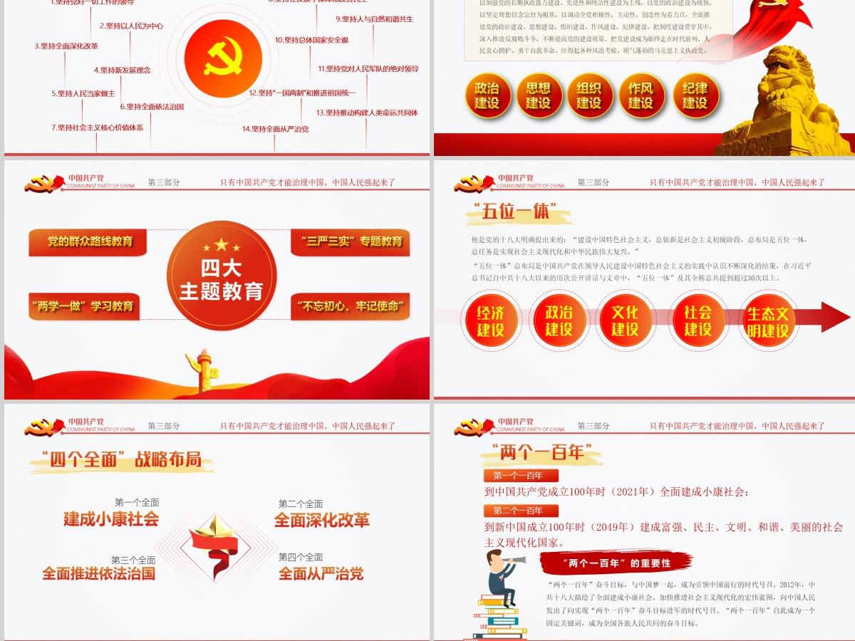 庆祝建党一百周年中国共产党党史讲座PPT--含讲稿