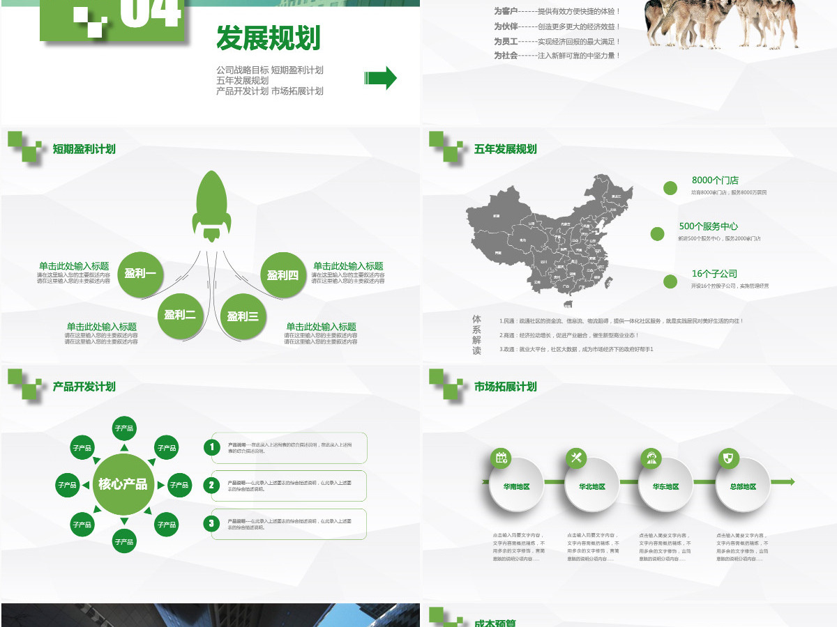 公司商务创业计划商业融资计划书PPT模板