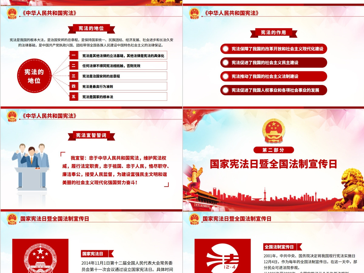 原创2019全国法制宣传日国家宪法日党建党课PPT 原创2019全国法制宣传日国家宪法日党建党课PPT