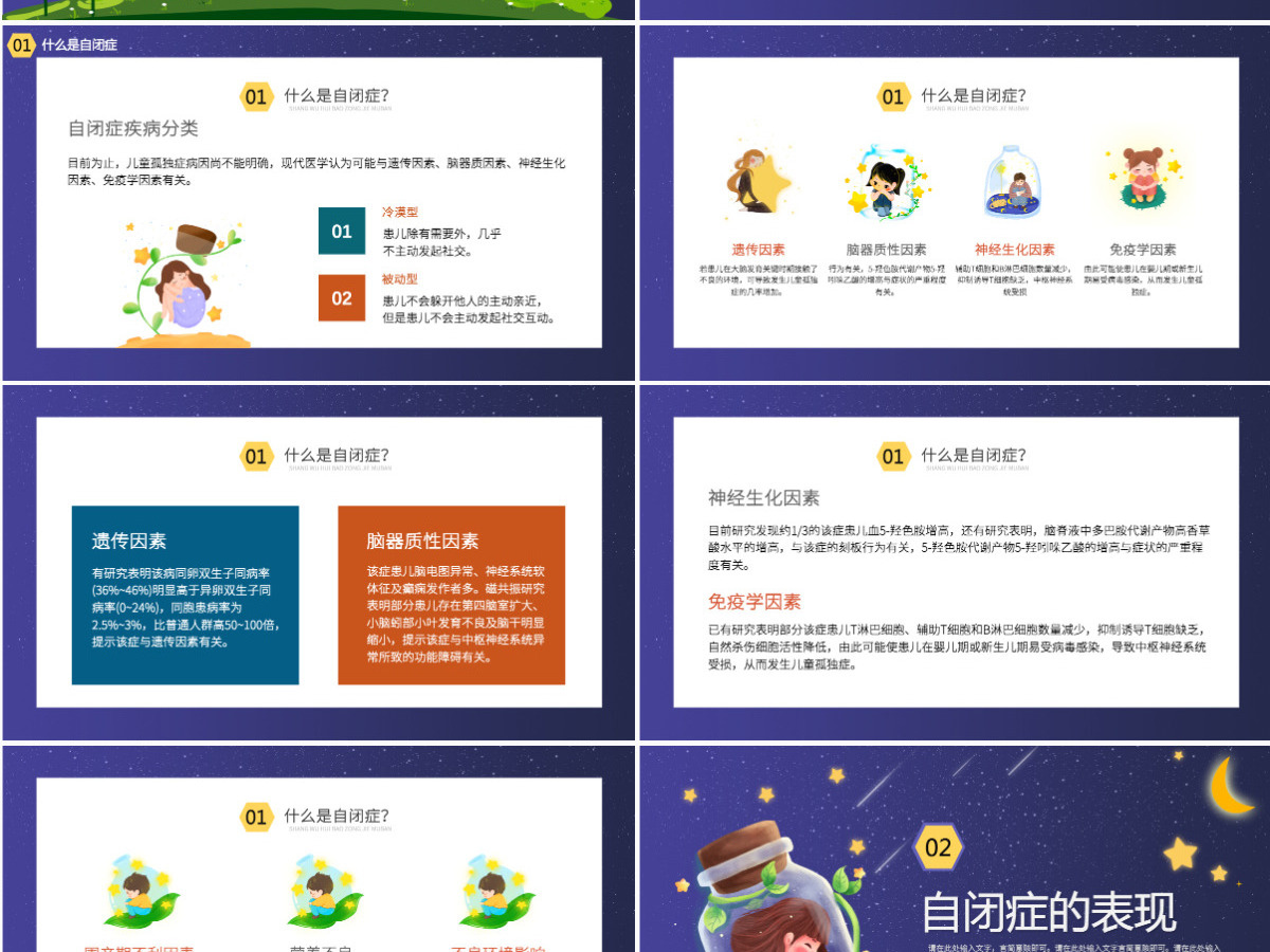 蓝色卡通手绘2022年关爱自闭症儿童守护星星的天使PPT 蓝色卡通手绘2022年关爱自闭症儿童守护星星的天使PPT