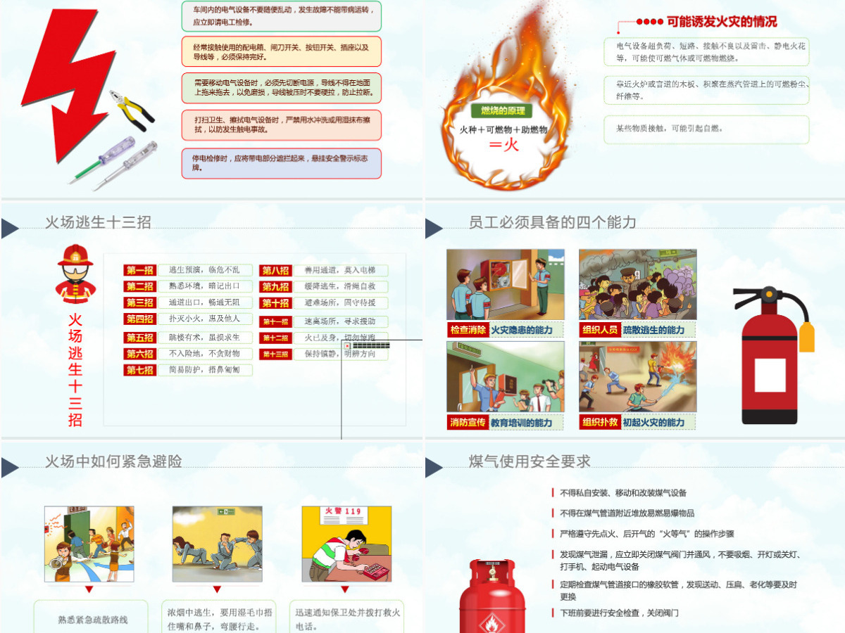 2020年安全生产月企业主题宣传教育PPT模板 2020年安全生产月企业主题宣传教育PPT模板