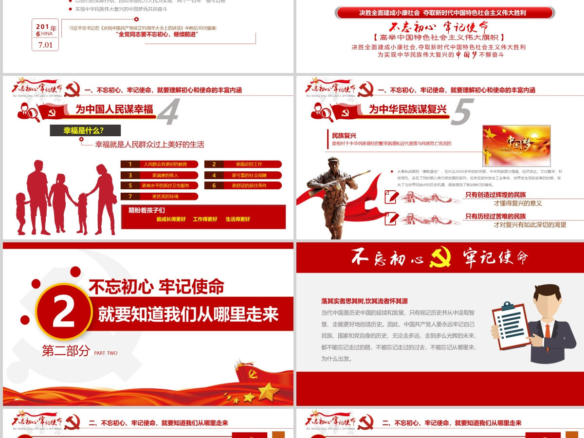 原创不忘初心牢记使命走好新时代长征路党政党建-版权可商用含讲稿