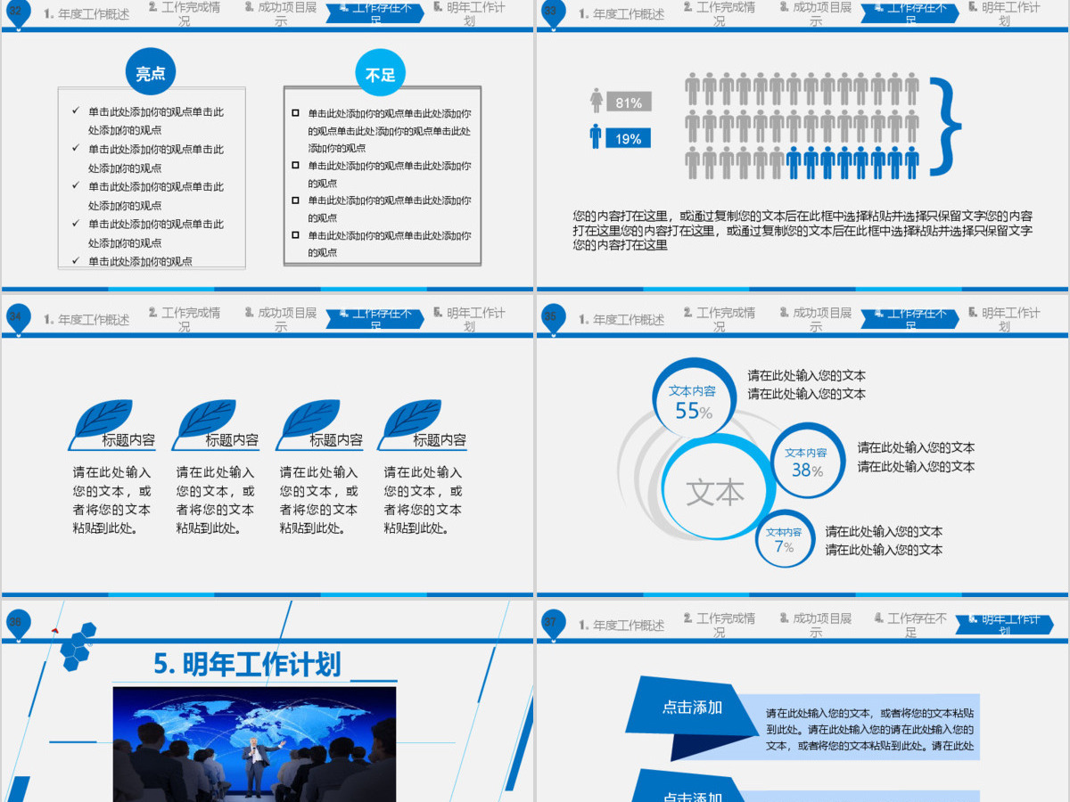 浦发银行工作总结述职报告PPT模板幻灯片