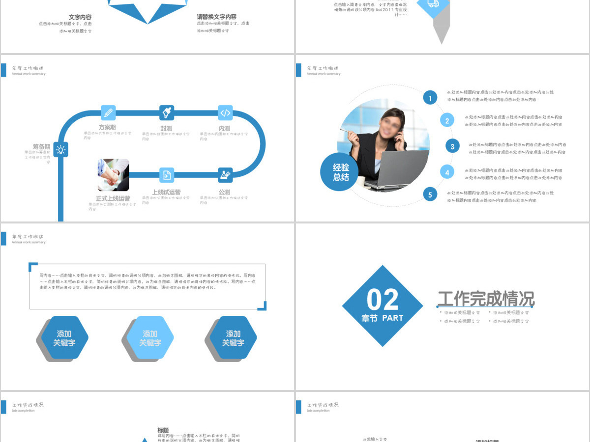 欧美风商务工作汇报PPT模版