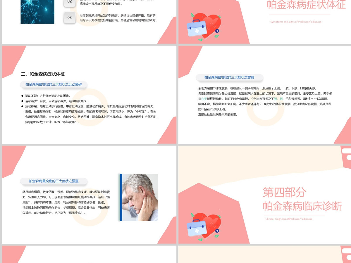 2022帕金森病护理查房清新简约护理查房必备PPT 2022帕金森病护理查房清新简约护理查房必备PPT