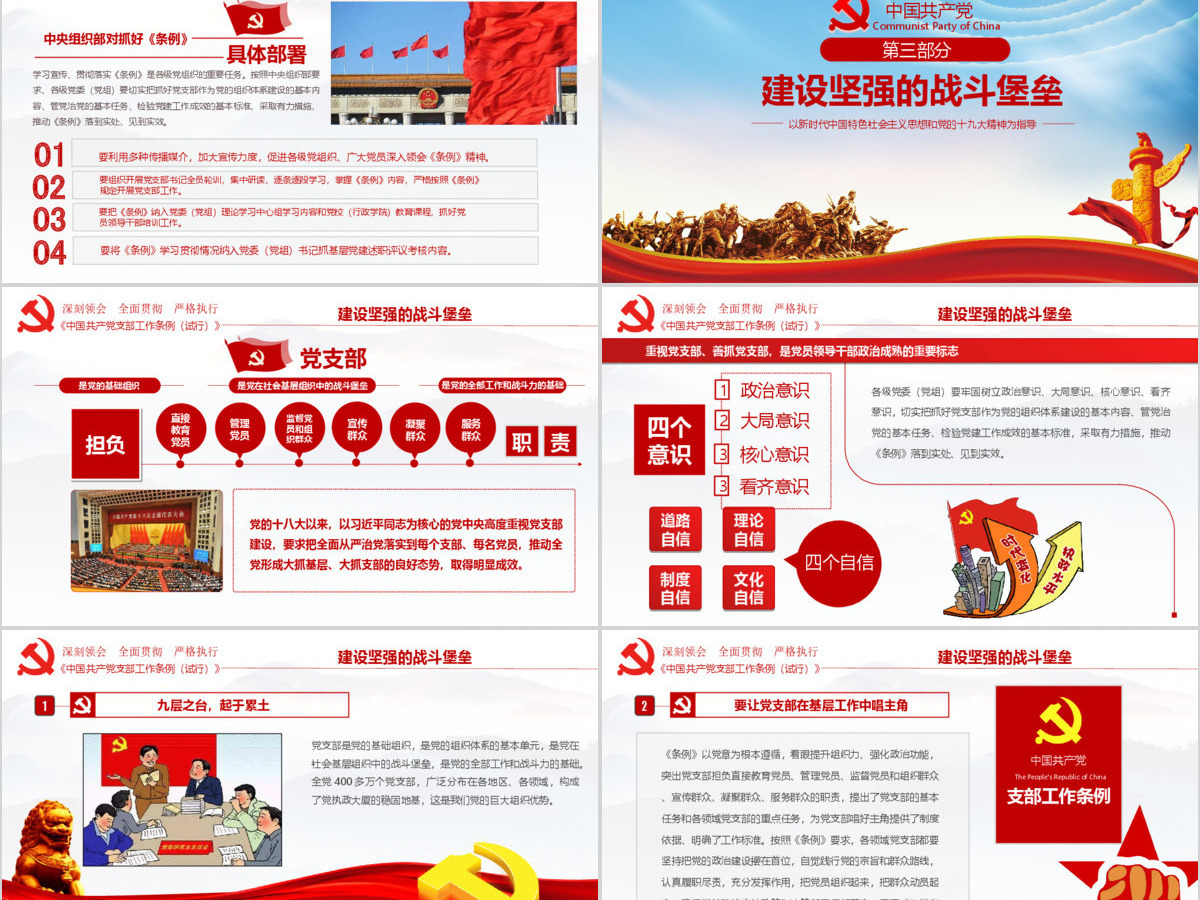 原创2018党支部工作条例党建党政党课党员-版权可商用