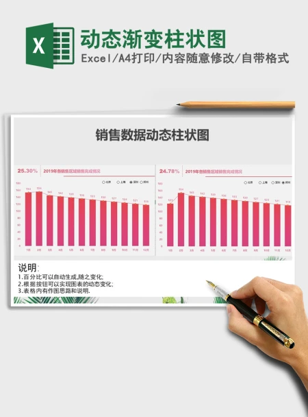 2021年动态渐变柱状图