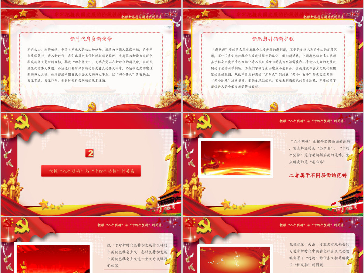 马克思主义中国化成果党建PPT模板 马克思主义中国化成果党建PPT模板