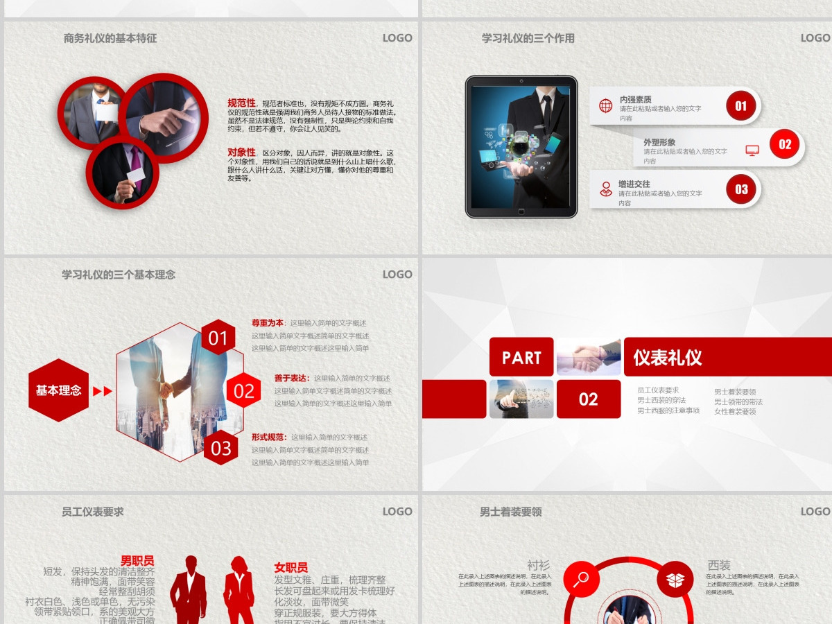 企业员工商务礼仪培训PPT模板