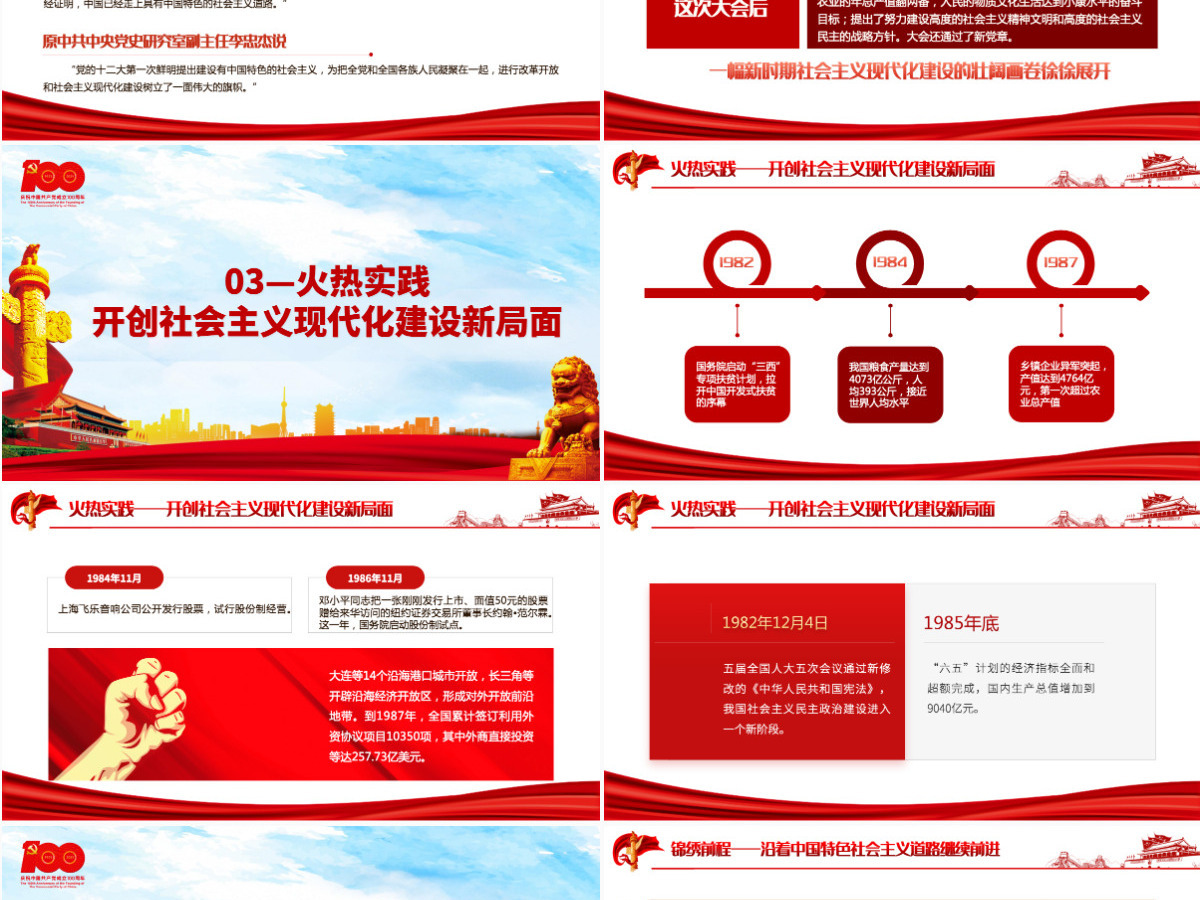 1978年至今改革开放新时期历史PPT建党100周年学党史系列专题党课教育课件-含讲稿