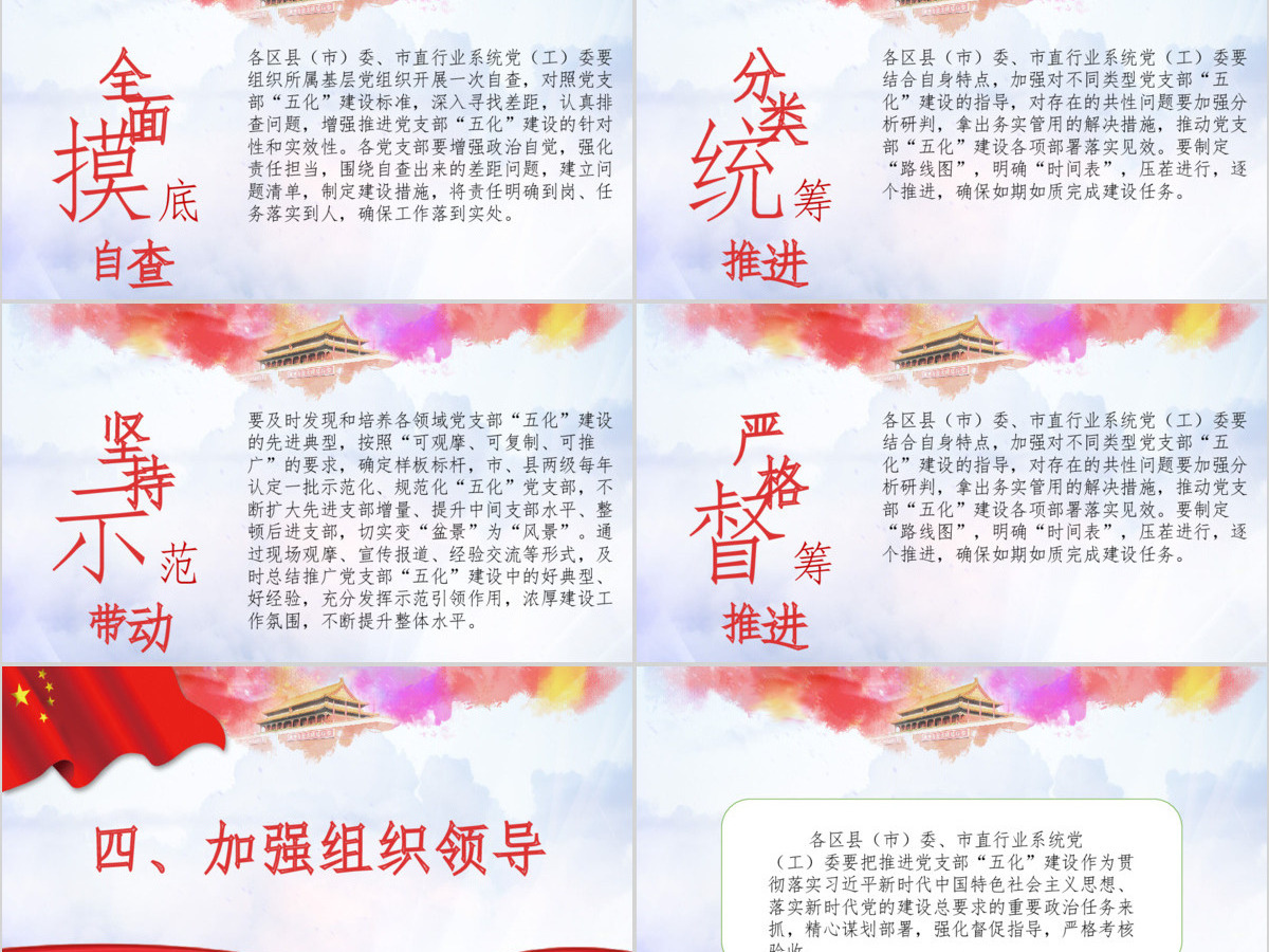五强五化中国风党课PPT模板 五强五化中国风党课PPT模板
