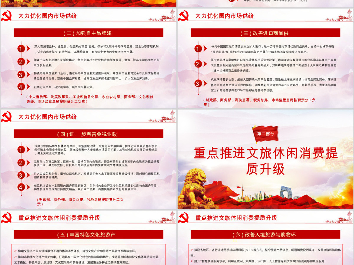 关于促进消费国内市场的实施意见PPT