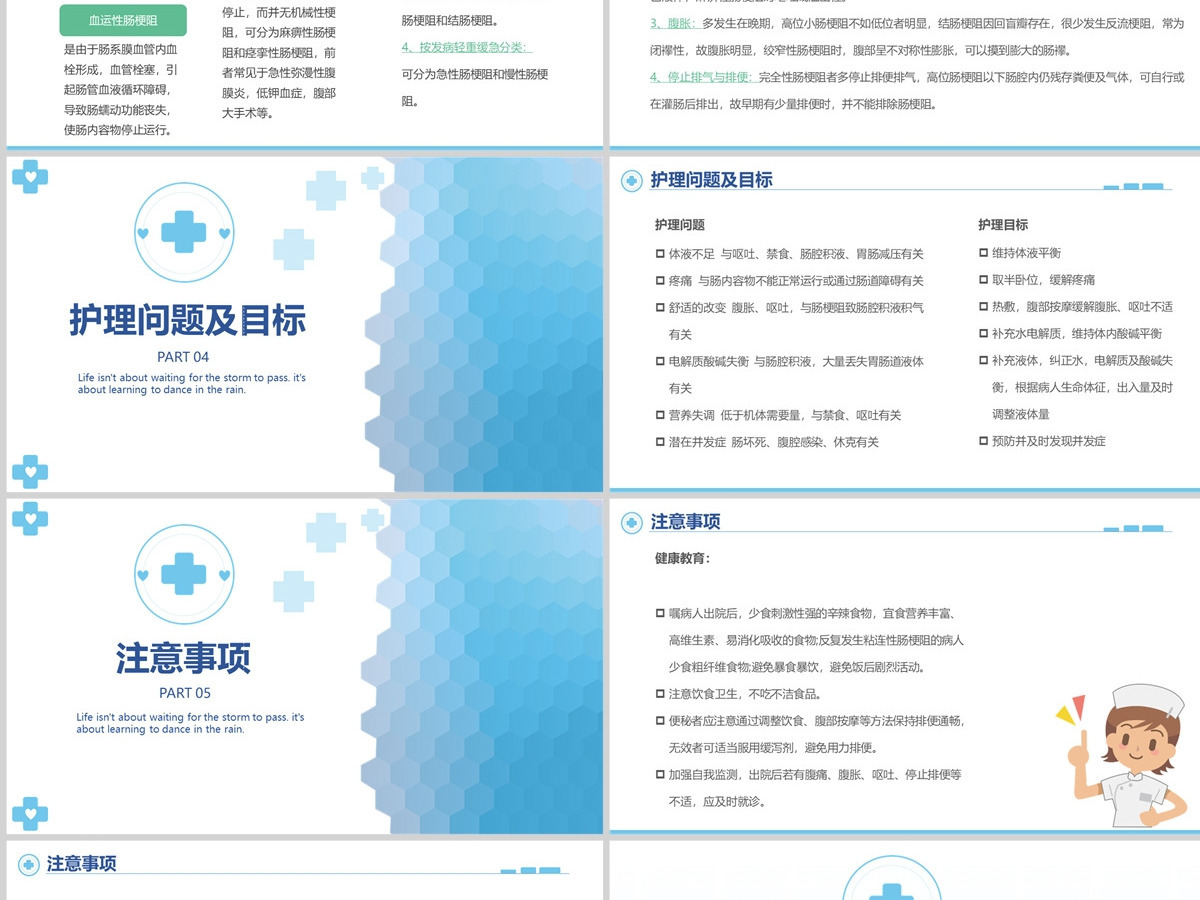 2022肠梗阻医疗护理查房清新简约护理查房通用PPT
