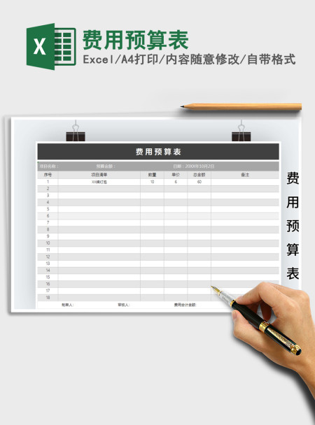 2021年费用预算表