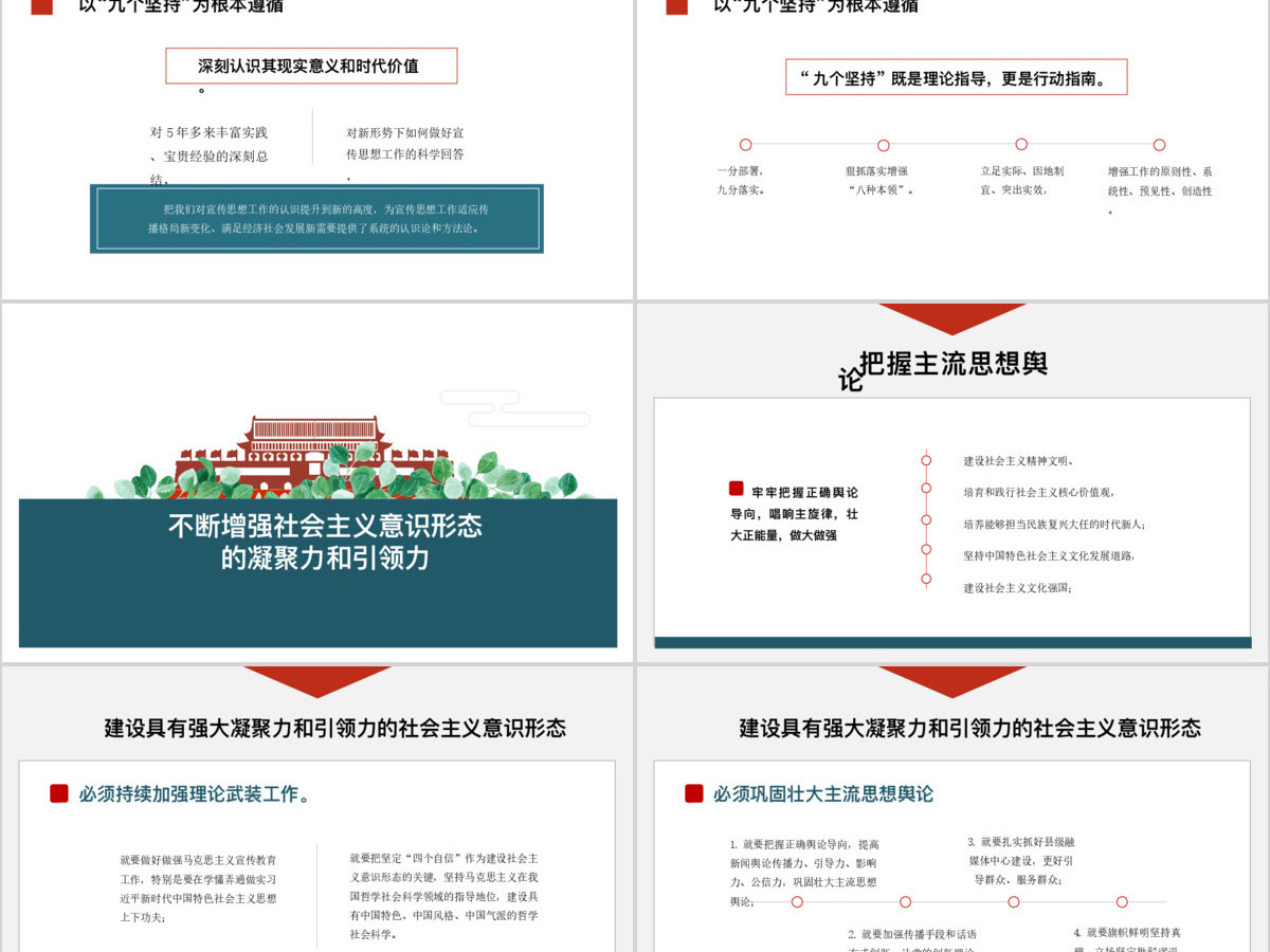 2019全国宣传思想工作PPT模板