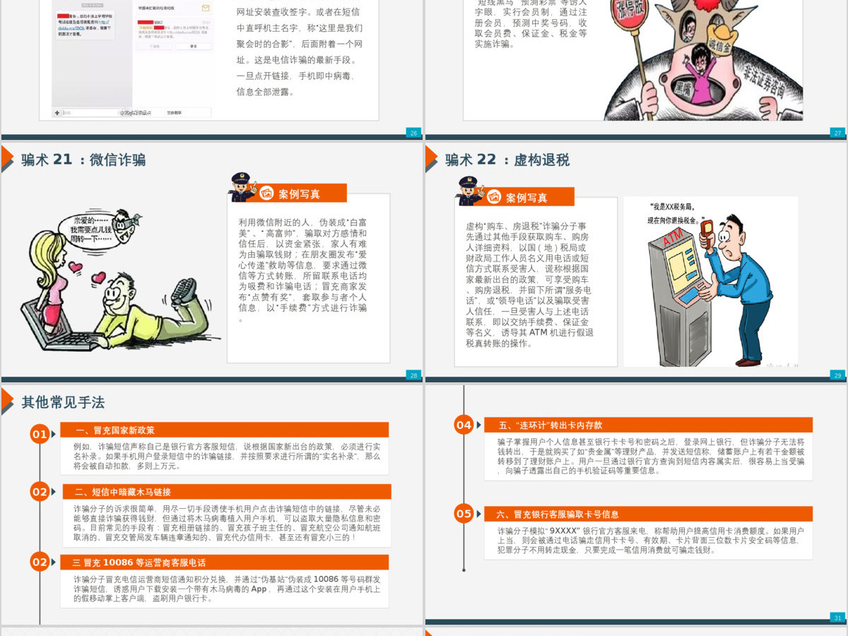 最新预防电话网络诈骗小知识公安安全知识宣讲PPT