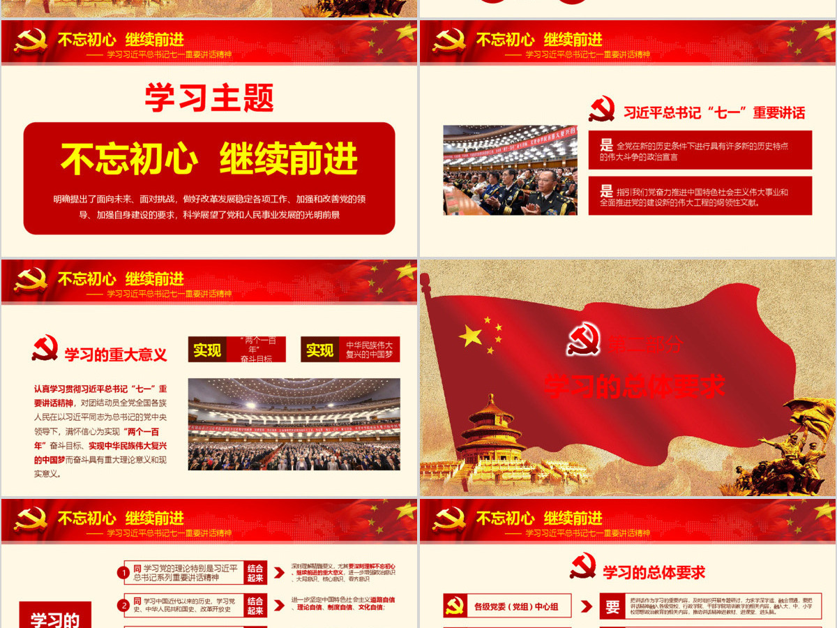 不忘初心继续前进七一讲话精神党课学习 不忘初心继续前进七一讲话精神党课学习