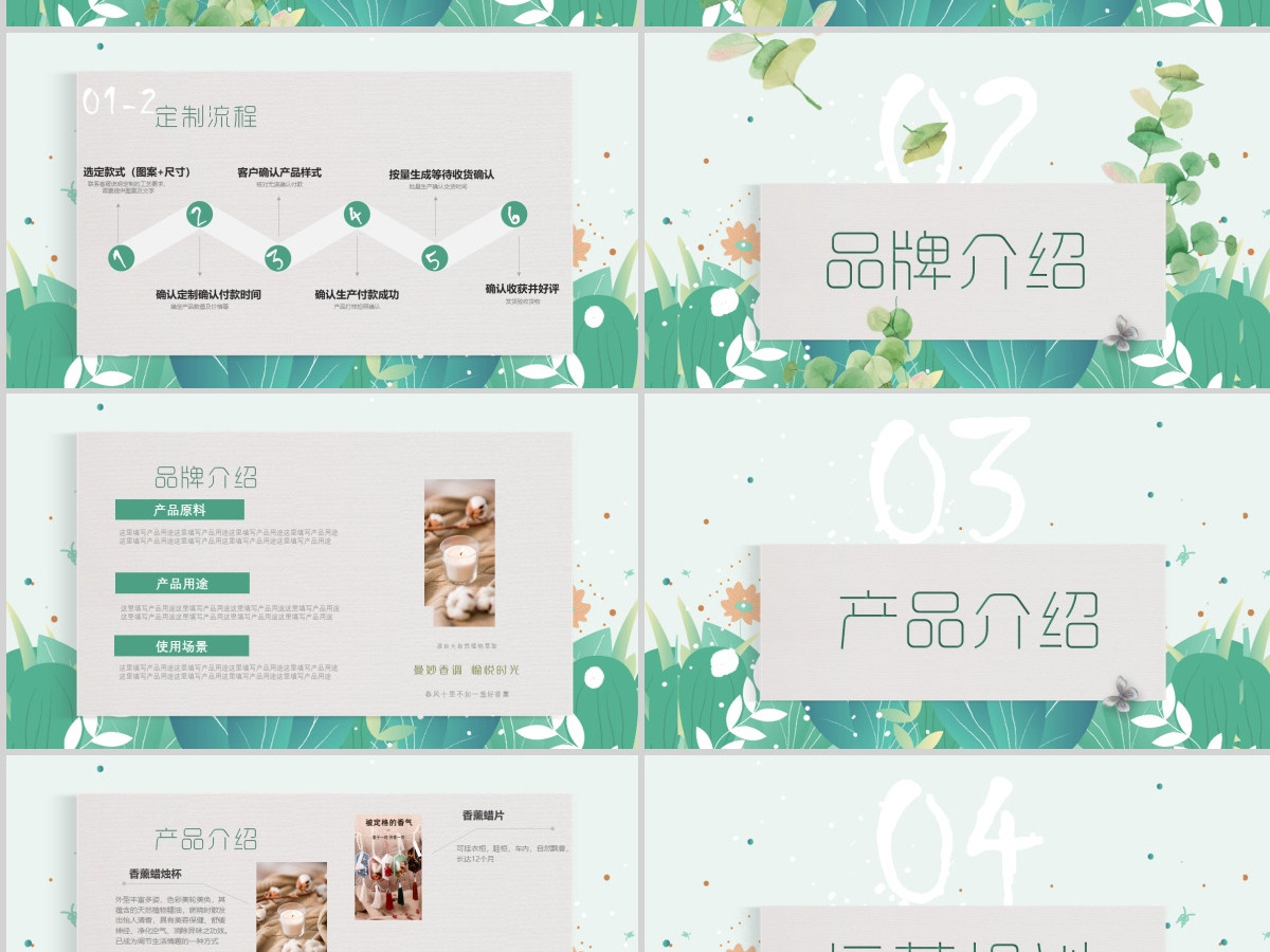原创清新文艺品牌计划书-可商用
