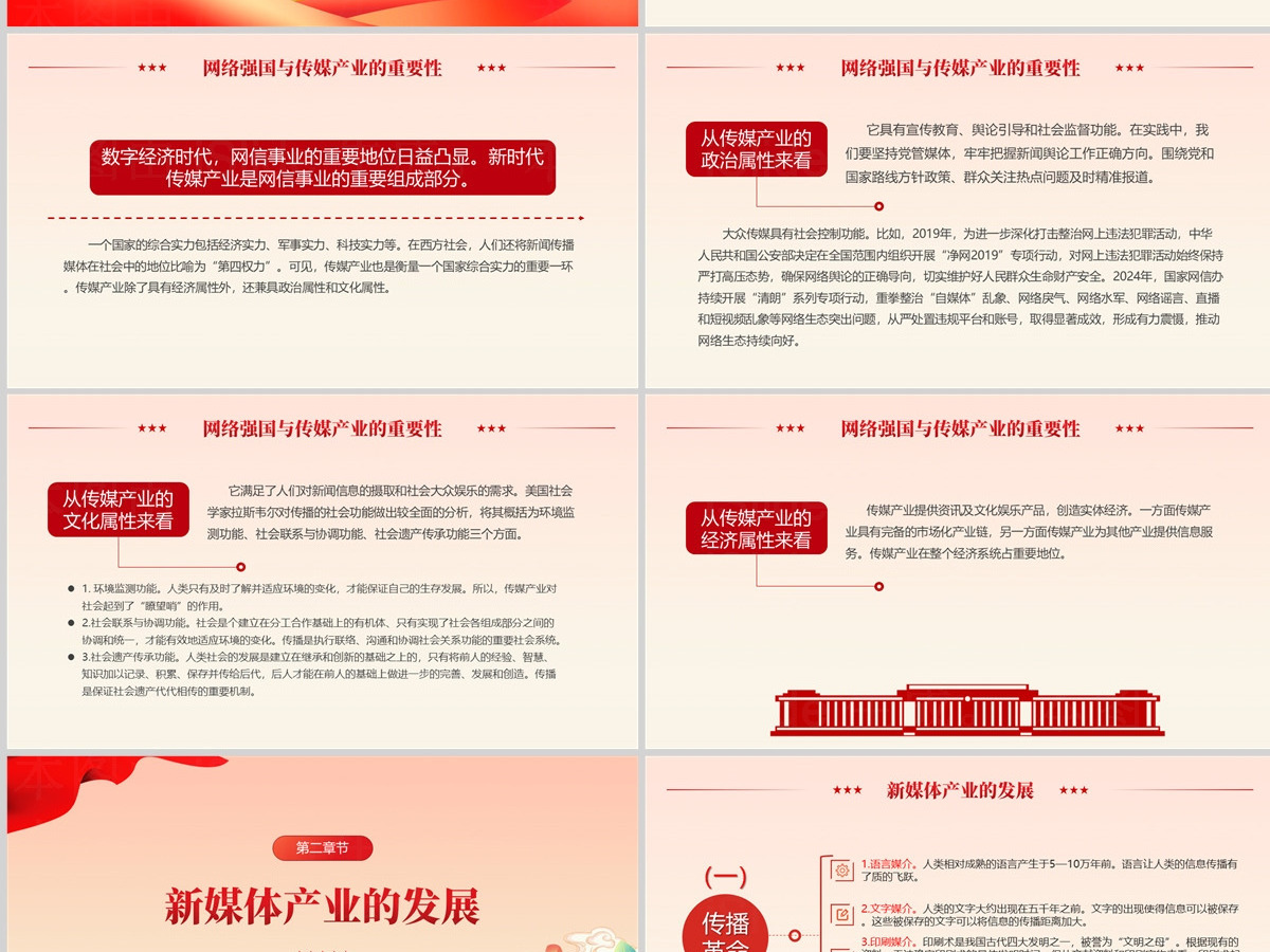 红色精美强国讲堂如何破局数字经济下传媒产业的“变”与“不变”PPT课件 红色精美强国讲堂如何破局数字经济下传媒产业的“变”与“不变”PPT课件