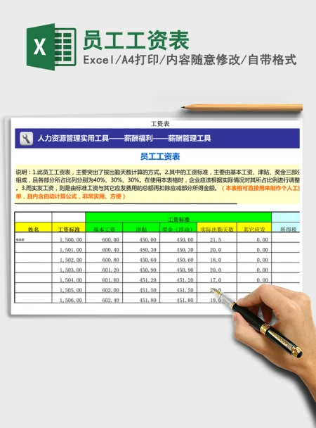 2021年员工工资表