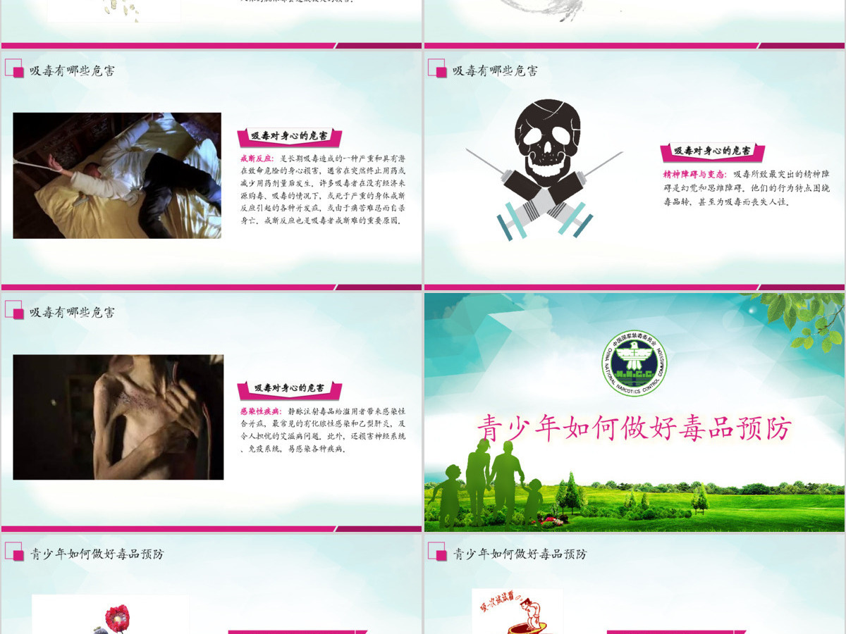 原创2019国际禁毒日宣传介绍主题班会ppt-版权可商用