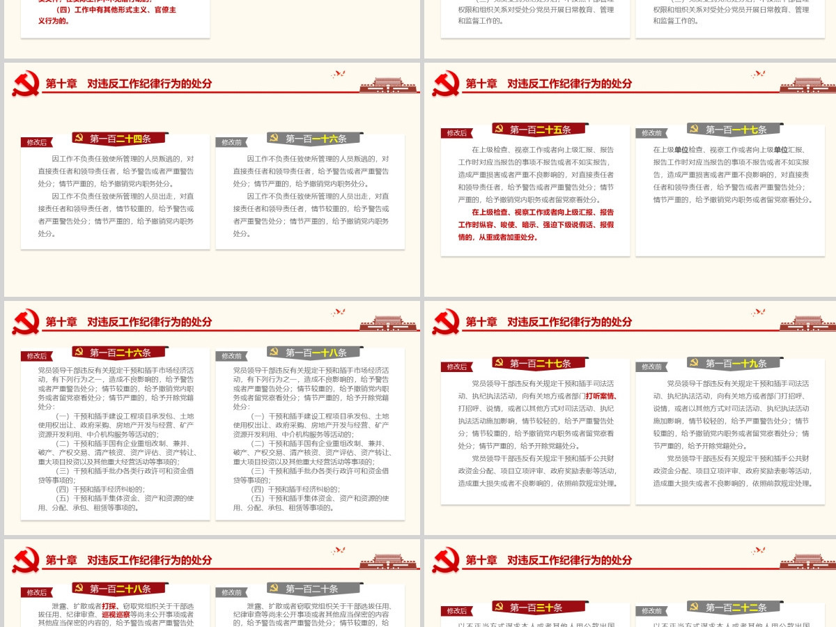 2019黄色处分条例PPT模板-含讲稿