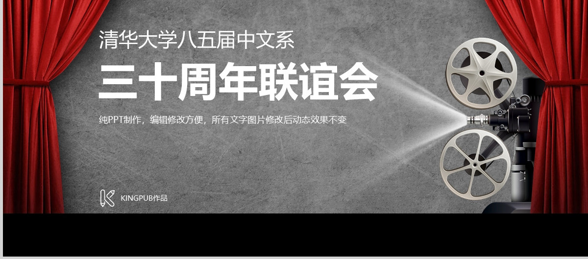 电影大片怀旧同学会PPT视频模板