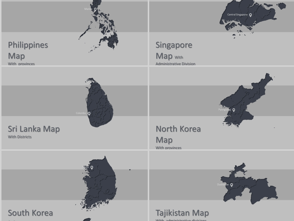 186P可编辑可调色世界地图PPT