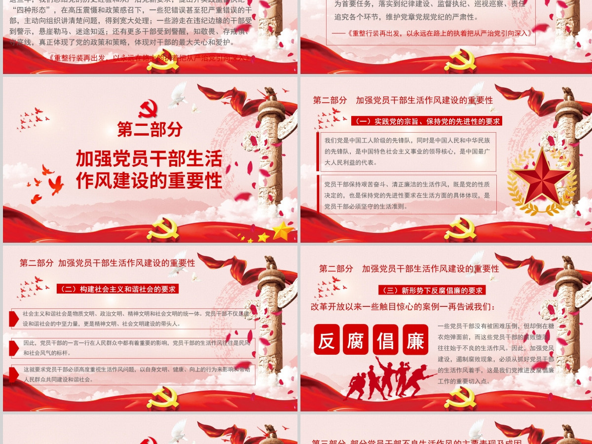 锲而不舍抓作风永不放松严党纪PPT模板