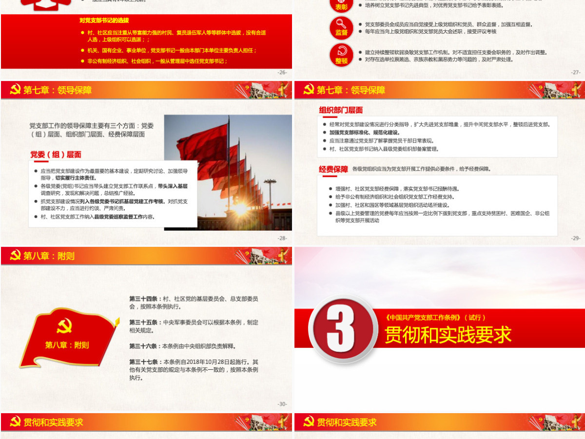 原创2018中国共产党支部工作条例党课PPT-含讲稿 原创2018中国共产党支部工作条例党课PPT-含讲稿