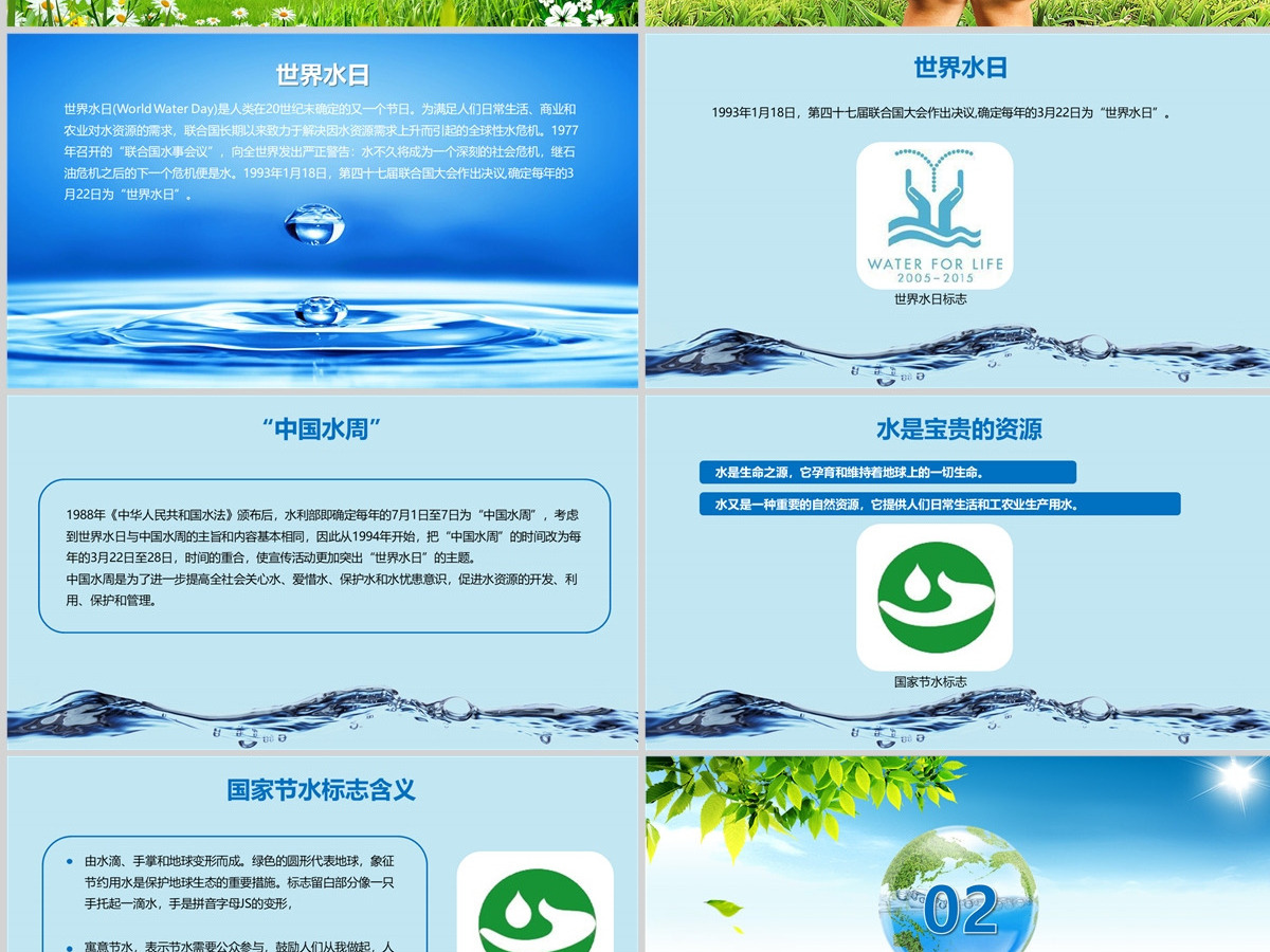 世界节水日节约用水PPT 世界节水日节约用水PPT
