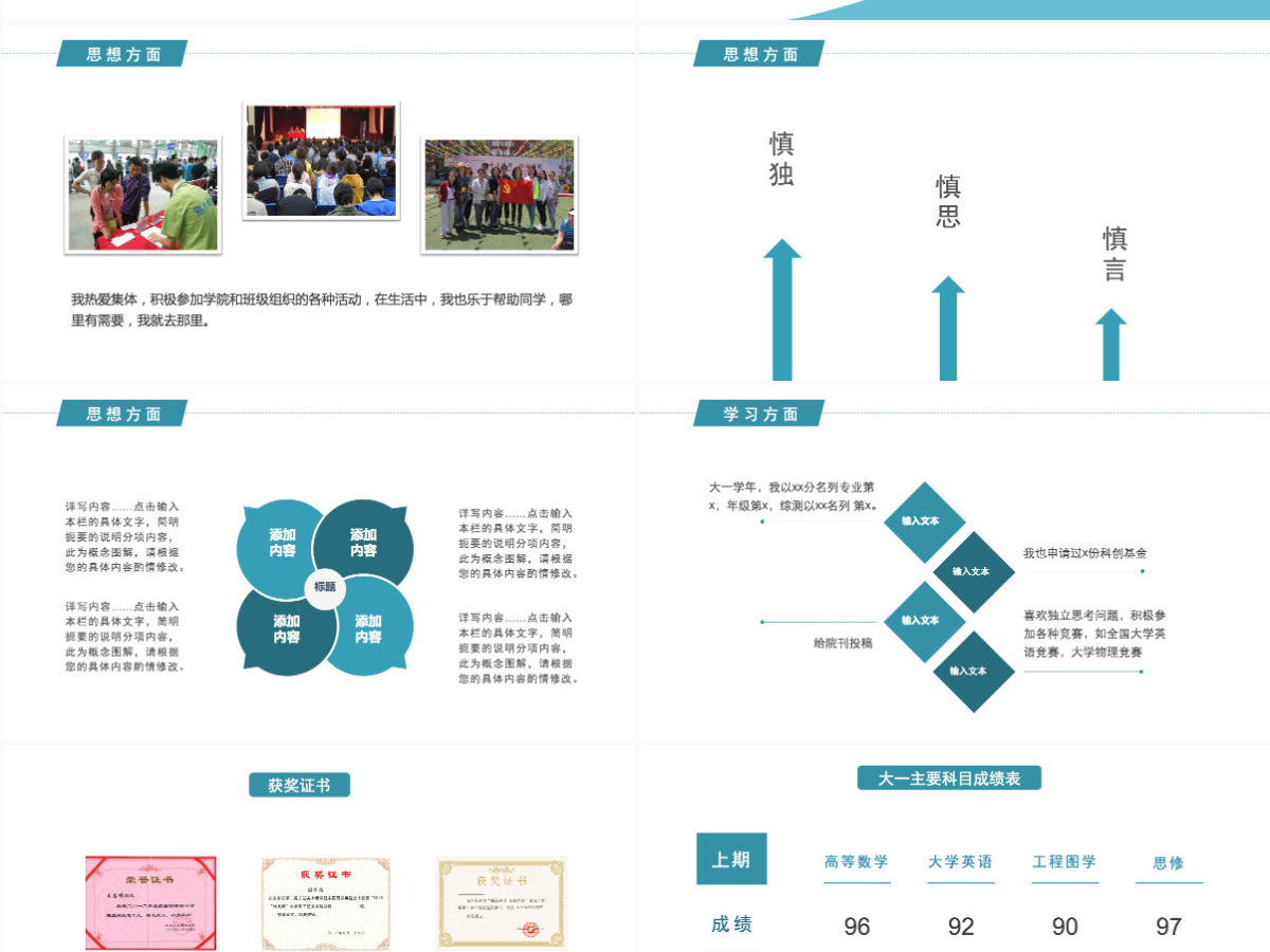 全新国家奖学金答辩PPT模板 全新国家奖学金答辩PPT模板