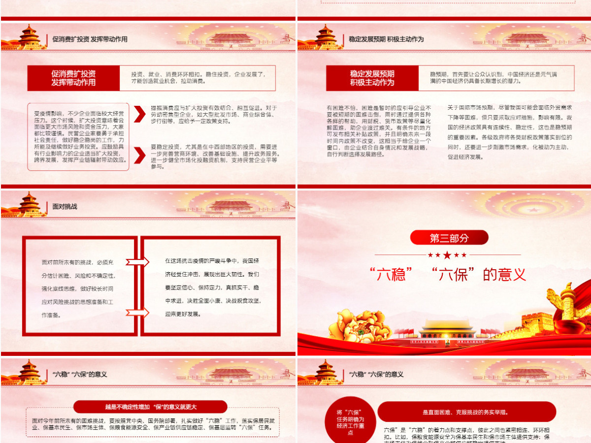 六稳六保党课PPT