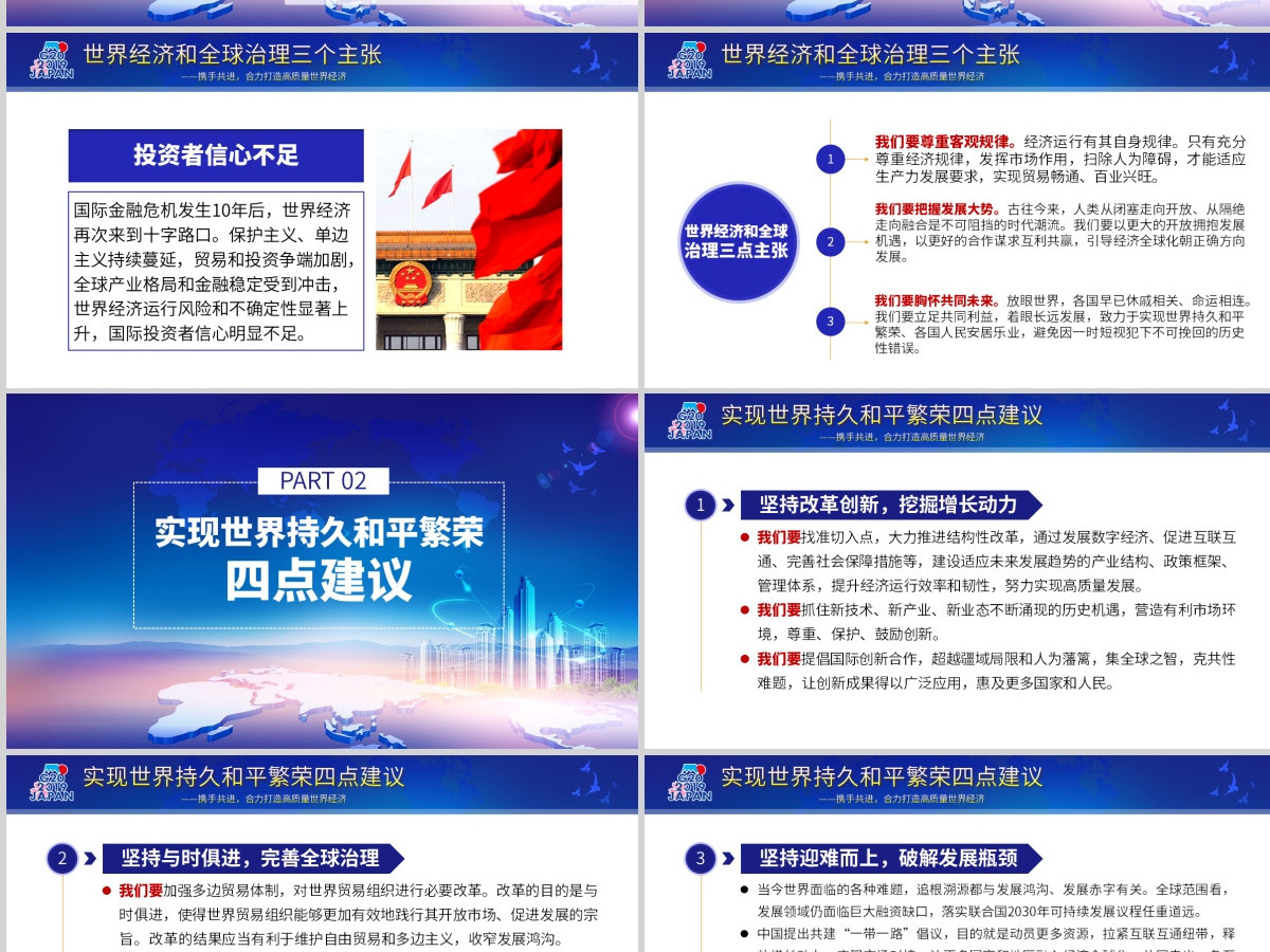 原创二十国集团领导人大阪峰会重要讲话精神学习PPT-版权可商用 原创二十国集团领导人大阪峰会重要讲话精神学习PPT-版权可商用