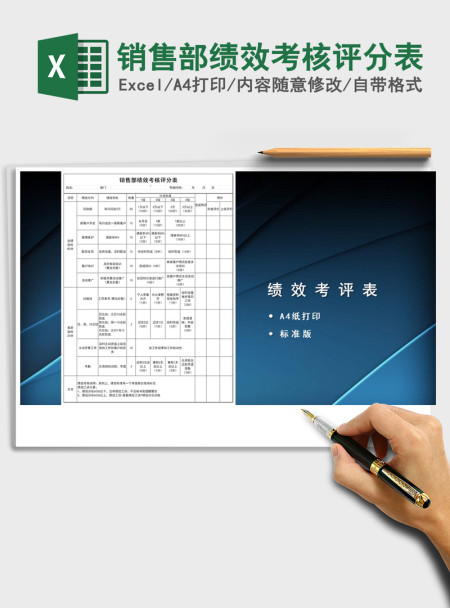 2021年销售部绩效考核评分表