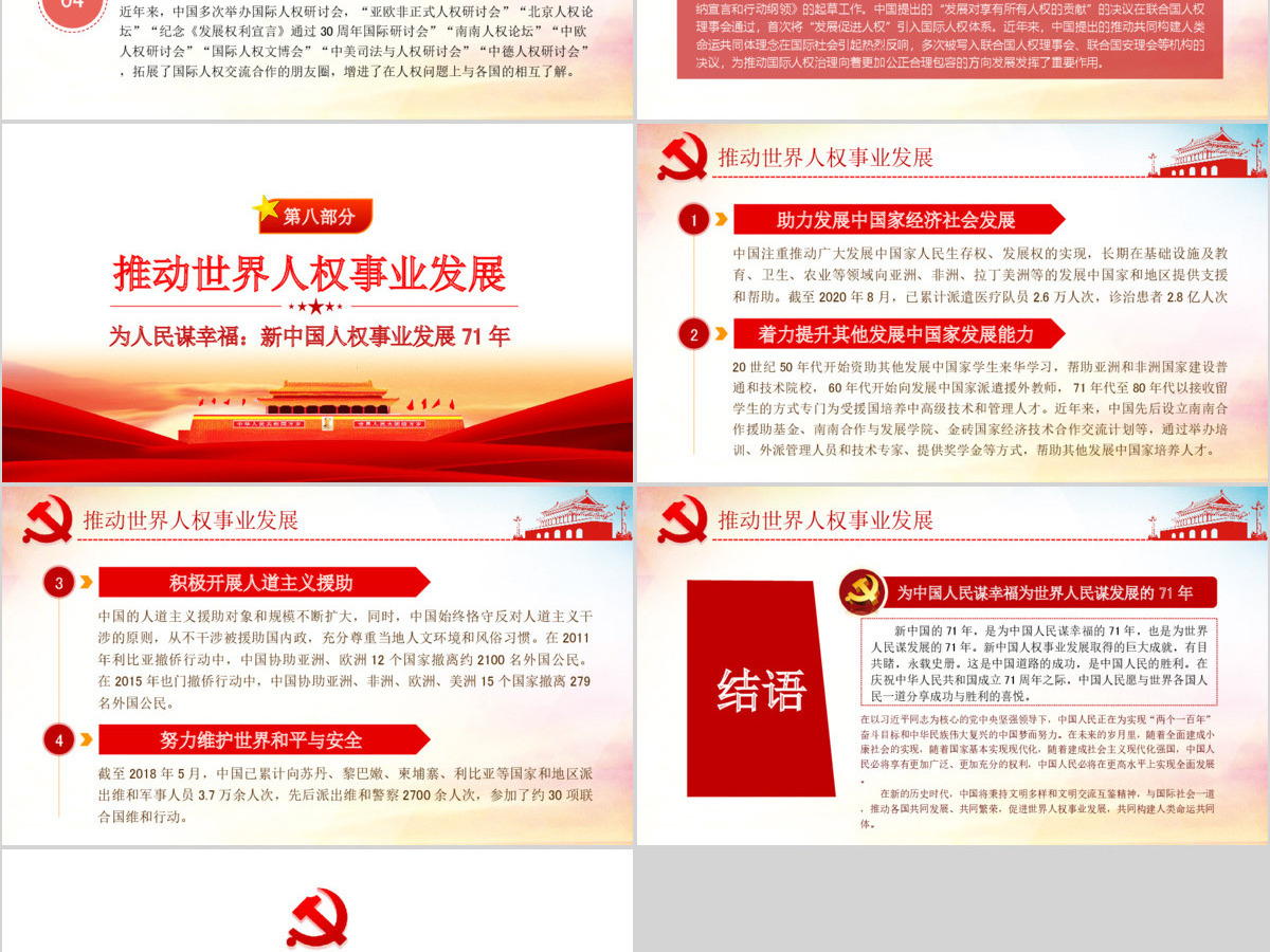 原创为人民谋幸福新中国人权事业发展70年PPT