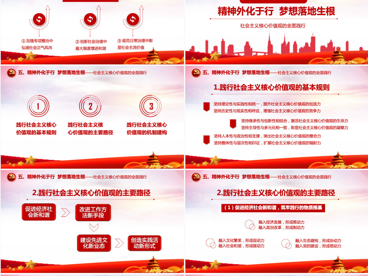 红色大气社会主义核心价值观教育活动推广策划PPT模版 红色大气社会主义核心价值观教育活动推广策划PPT模版