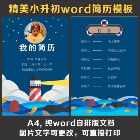 小升初简历