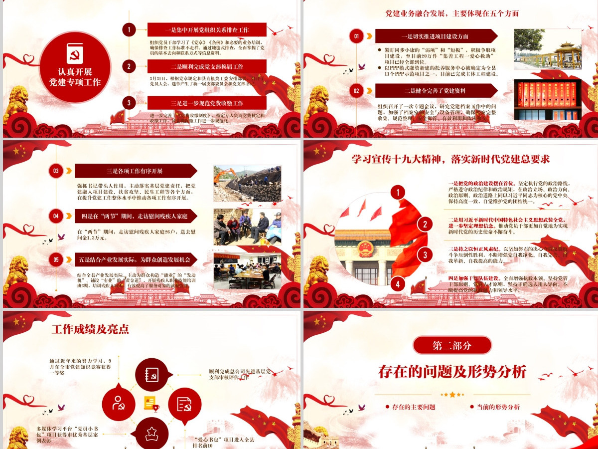 2021基层机关党支部党建工作总结ppt-含讲稿