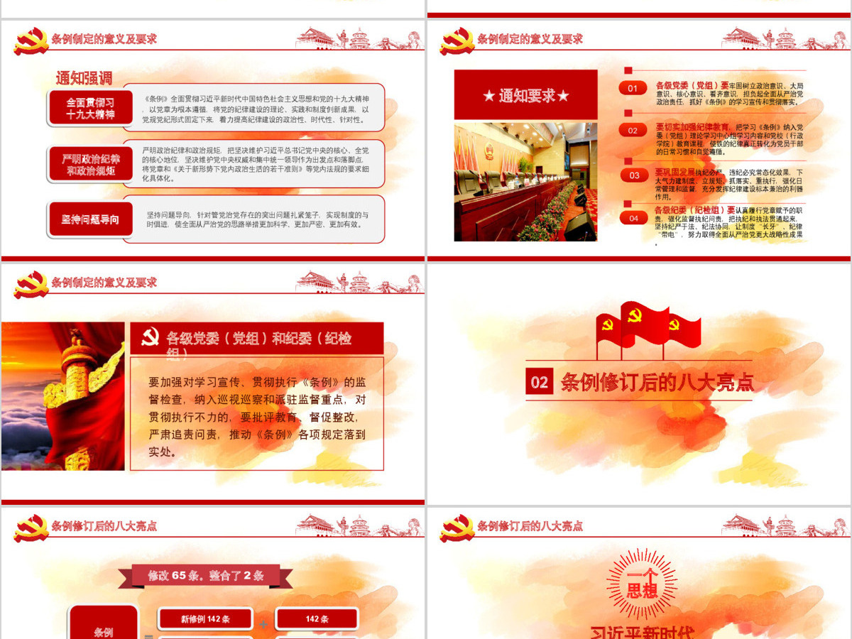 原创修订对照表中国共产党纪律处分条例党课PPT 原创修订对照表中国共产党纪律处分条例党课PPT