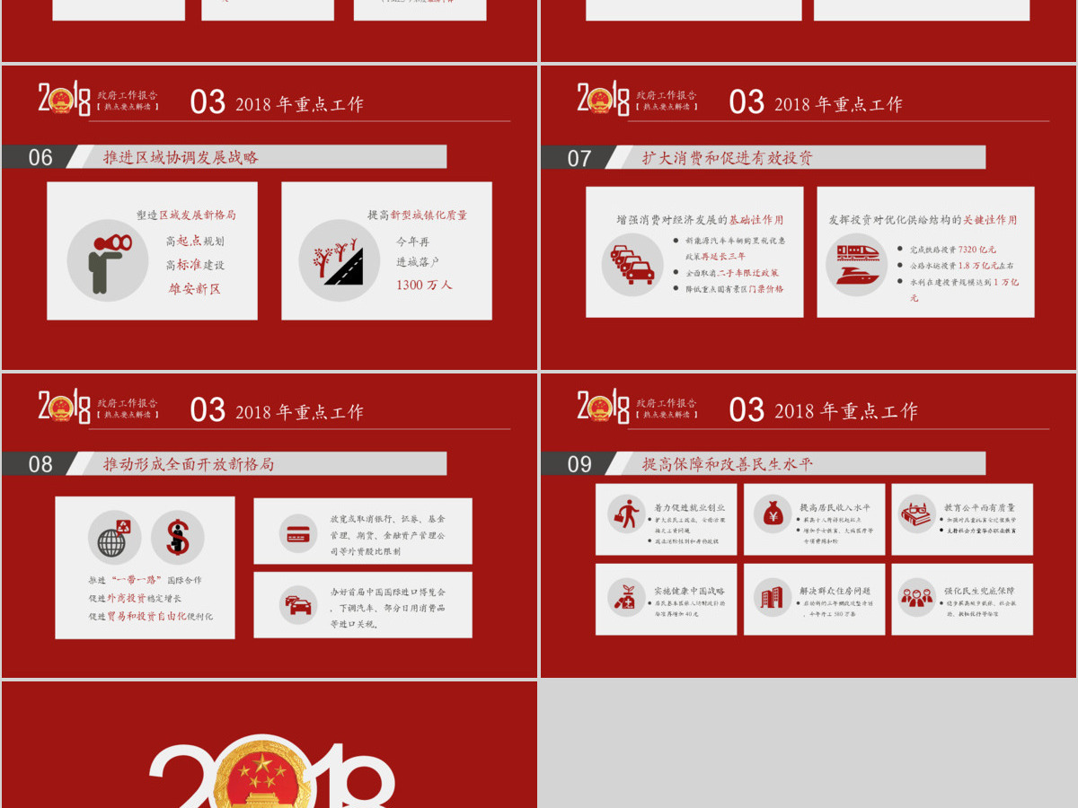 2018年两会政府工作报告解读PPT 2018年两会政府工作报告解读PPT