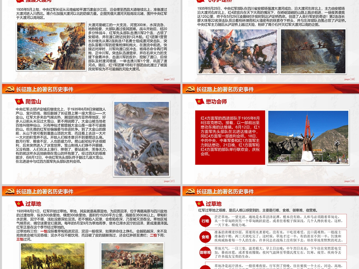 纪念红军长征胜利87周年党课党史PPT-含讲稿