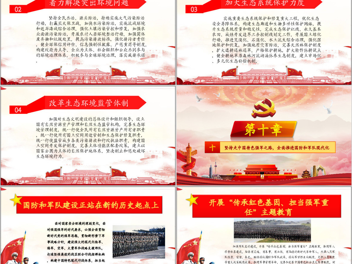 完整大气内容学习党的十九大报告精神PPT 完整大气内容学习党的十九大报告精神PPT