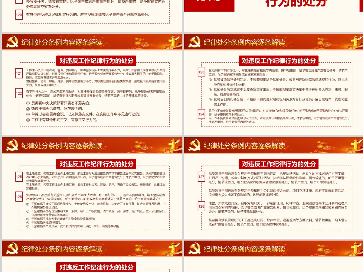 原创精讲新版中国共产党纪律处分条例党课PPT-版权可商用 原创精讲新版中国共产党纪律处分条例党课PPT-版权可商用