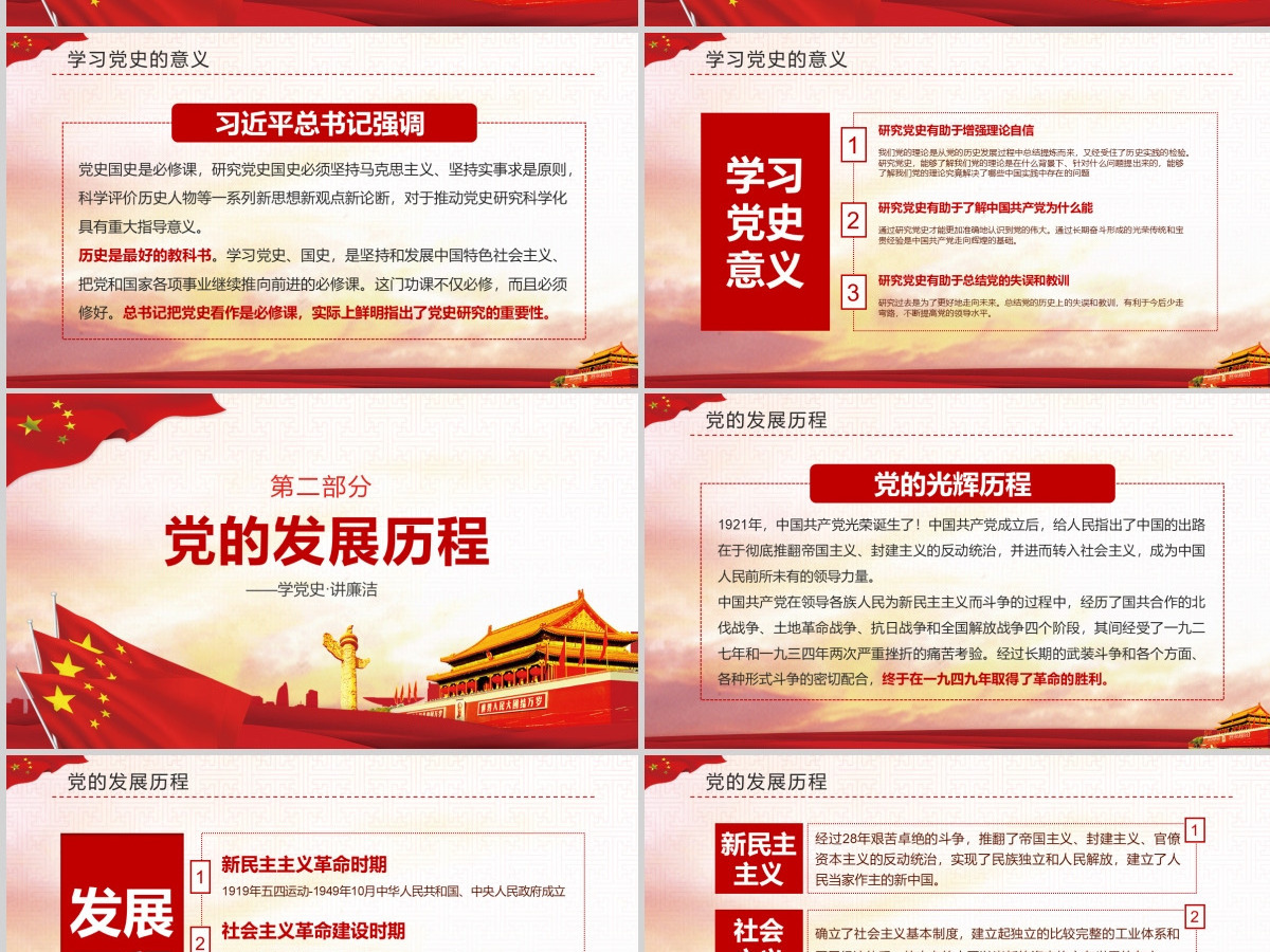学党史讲廉洁做合格共产党员微党课PPT-含讲稿