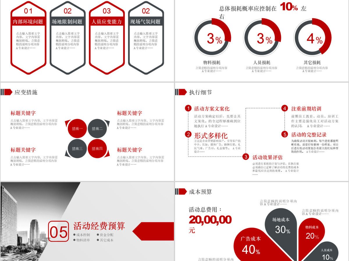 2021红色风商业融资活动计划书PPT模板 2021红色风商业融资活动计划书PPT模板