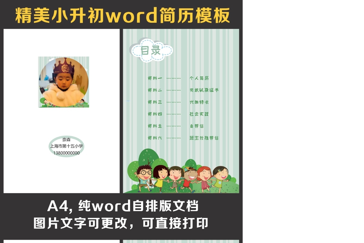 小升初简历