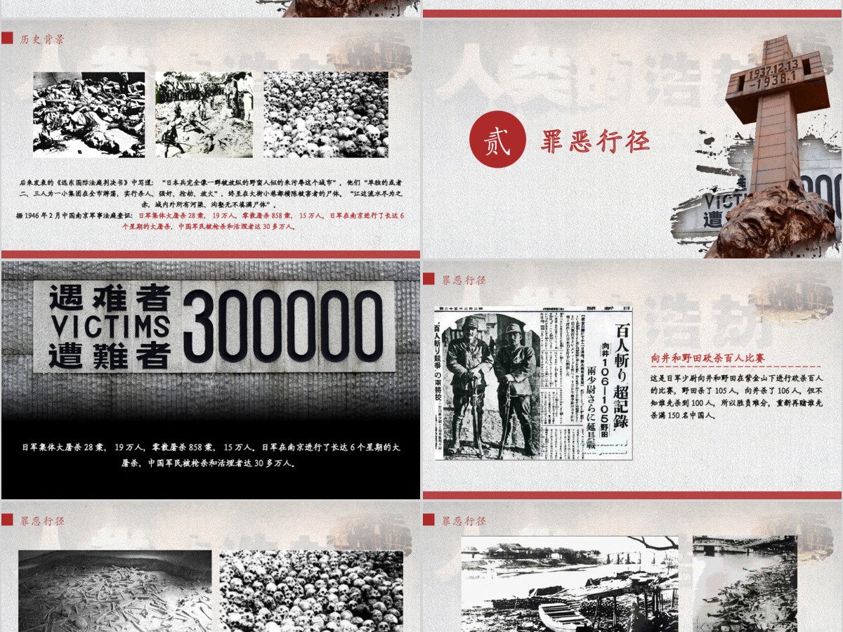 原创国家公祭日爱国教育主题班会党课PPT-版权可商用